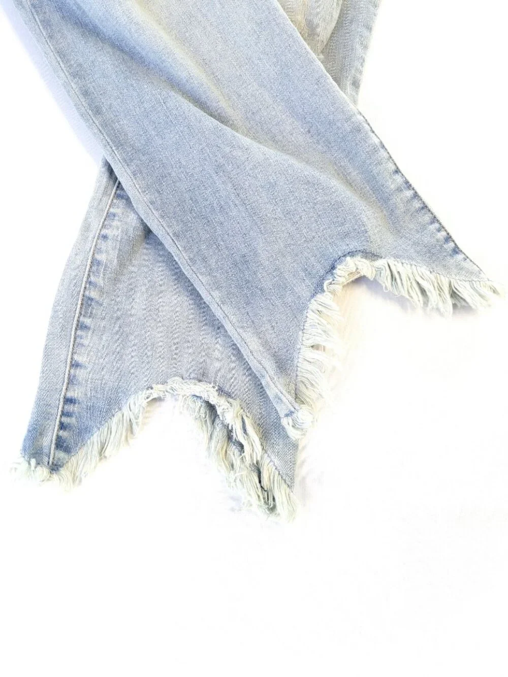 Sofia Vergara Bagi Boyfriend Jeans - Women's 12 - Distressed with Sharkbite Hem - Picture 6 of 8